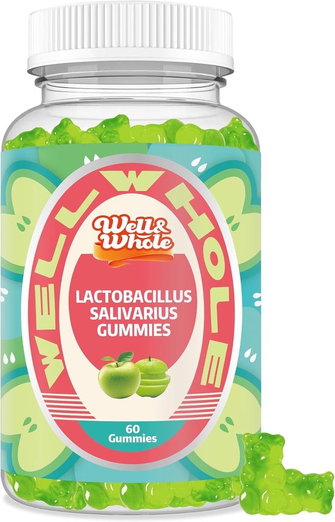 Lactobacillus Salivarius Gummies 100 Billion CFU - Support Digestive Health, Immune* Function, and Oral Wellness - Non GMO, Vegan, 60 Counts 2