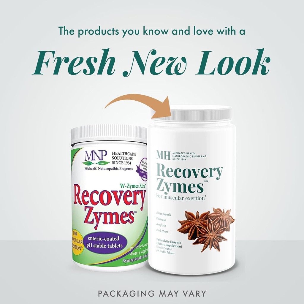 MICHAEL'S Health Naturopathic Programs Recovery Zymes - 1000 Enteric Coated pH Stable Tablets - Proteolytic Enzyme Supplement - Supports Natural Inflammatory Response - 166 Servings 4