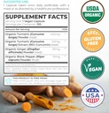 Organic Turmeric Ginger Black Pepper Supplement - High Potency Organic Turmeric Curcumin Capsules with Ginger & Black Pepper for Enhanced Benefits and Absorption - Vegan & Non-GMO (2 Month Supply) 3