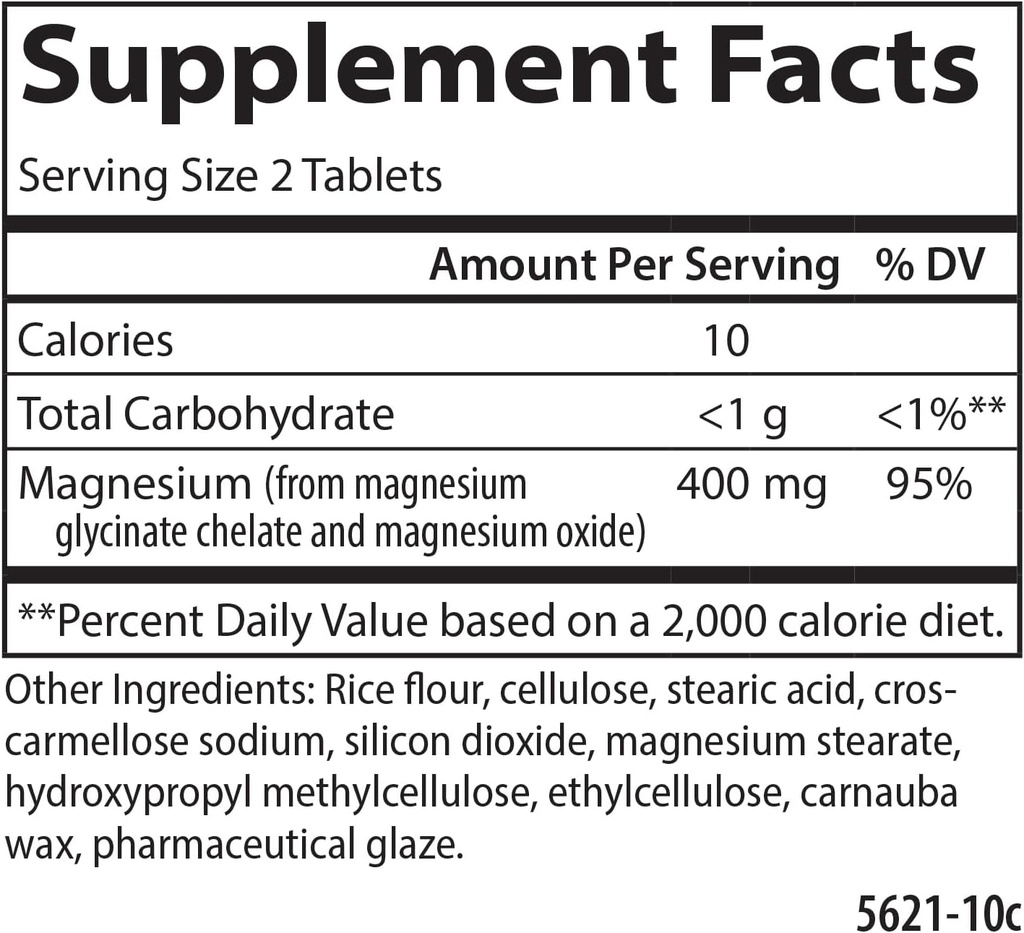 Carlson - Magnesium Glycinate, 200 mg, Superior Absorption, Heart Health, Muscle Function, Bone Support, 120 Tablets 5