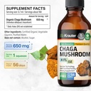 BIO KRAUTER Chaga Mushroom Extract - Chaga Tincture for Immune Support - Vegan, Alcohol & Sugar Free Drops 4 Fl.Oz. 4