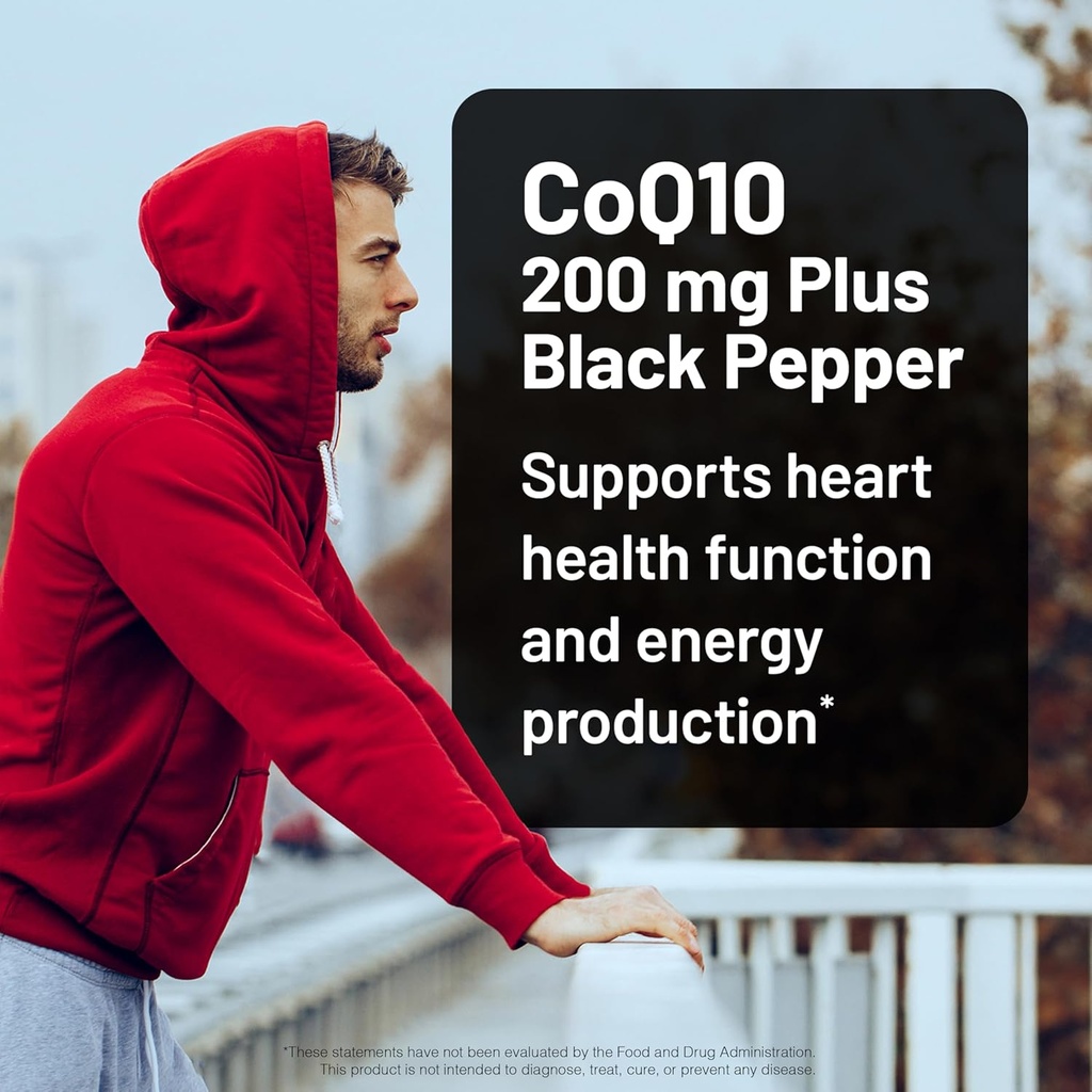 NatureWise CoQ10 200mg + Black Pepper Softgels - High Absorption Coenzyme Q10 + Black Pepper - Antioxidant for Heart Health + Cellular Energy - Vegan, Non-GMO, Gluten-Free - 30 Count[30-Day Supply] 3