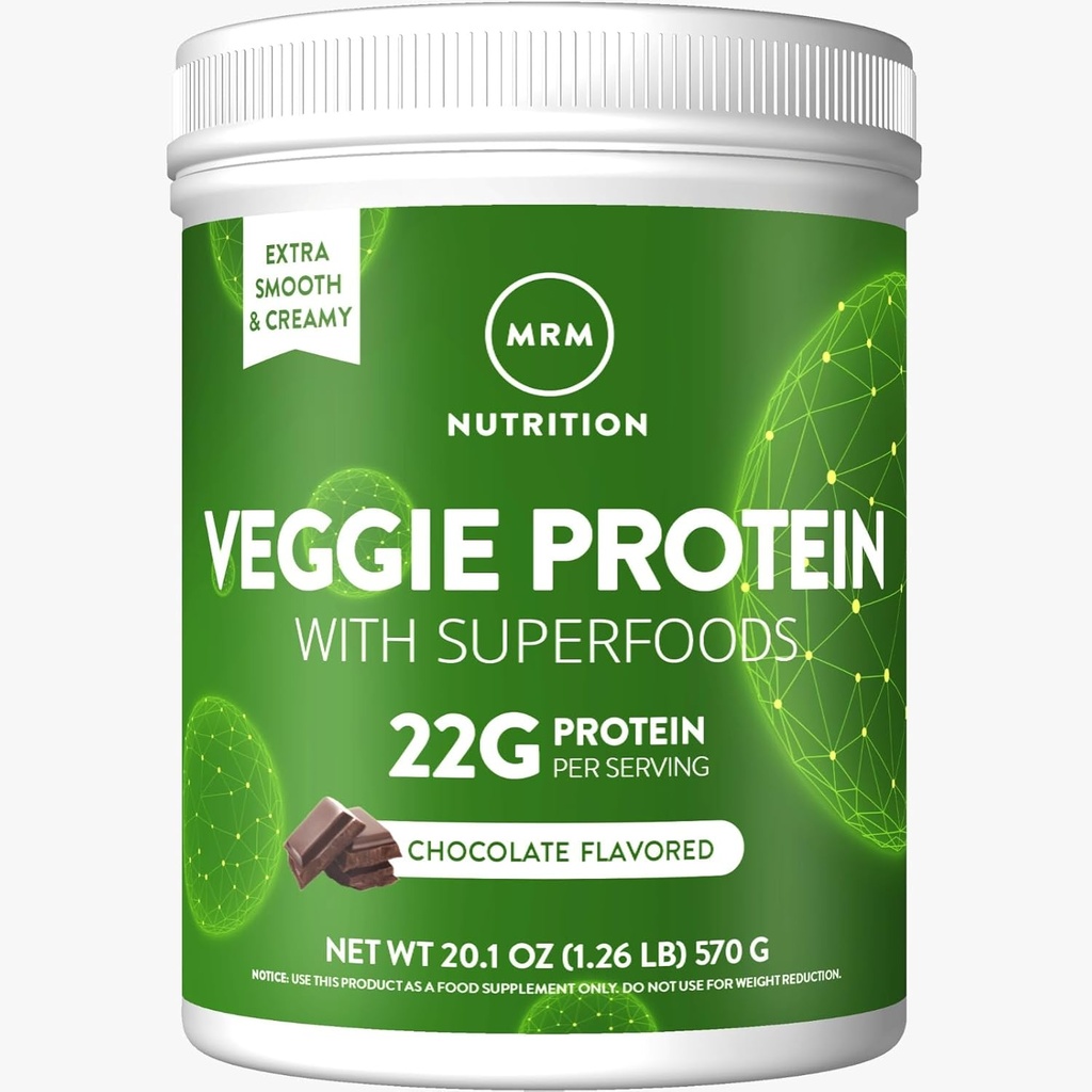 MRM Nutrition Veggie Protein with Superfoods | Vanilla Flavored | 22g Complete Protein | Over 8.8g Essential Amino acids | 13 superfoods | with Omega 3s and Omega6s | Keto Friendly | 33 Servings 6