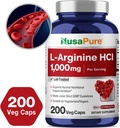 NusaPure L-Arginine 1000 mg 200 Veggie Capsules (Non-GMO, Vegetarian, Vegan) 5