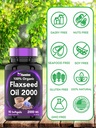 tnvitamins Organic Flaxseed Oil Softgels: 2000 mg - 90 Softgels | High in Omega-3 Fatty Acids | Flaxseed Oil Supplement for Women & Men | Non-GMO 6