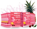 Glucose SOS Melts Made with Dextrose Powder Natural Fruit Puree Sugar, Like Glucose Tabs, Fast Acting Tablets That Melt with 10 Individual 15g Servings of Cherry/Pineapple 2
