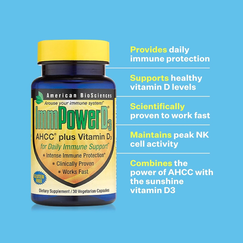 American BioSciences ImmpowerD3 AHCC + Vitamin D3, 30 Count 5