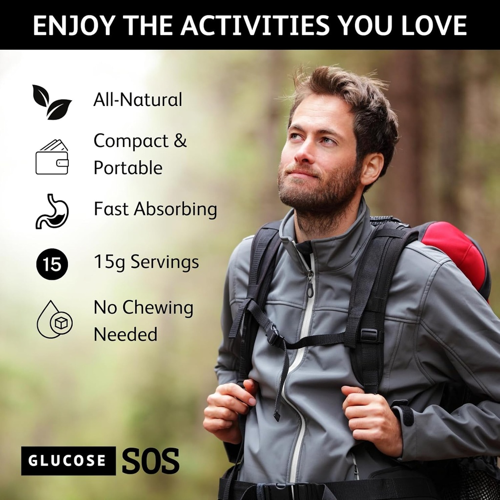 Glucose SOS Melts Made with Dextrose Powder Natural Fruit Puree Sugar, Like Glucose Tabs, Fast Acting Tablets That Melt with 10 Individual 15g Servings of Cherry/Pineapple 5