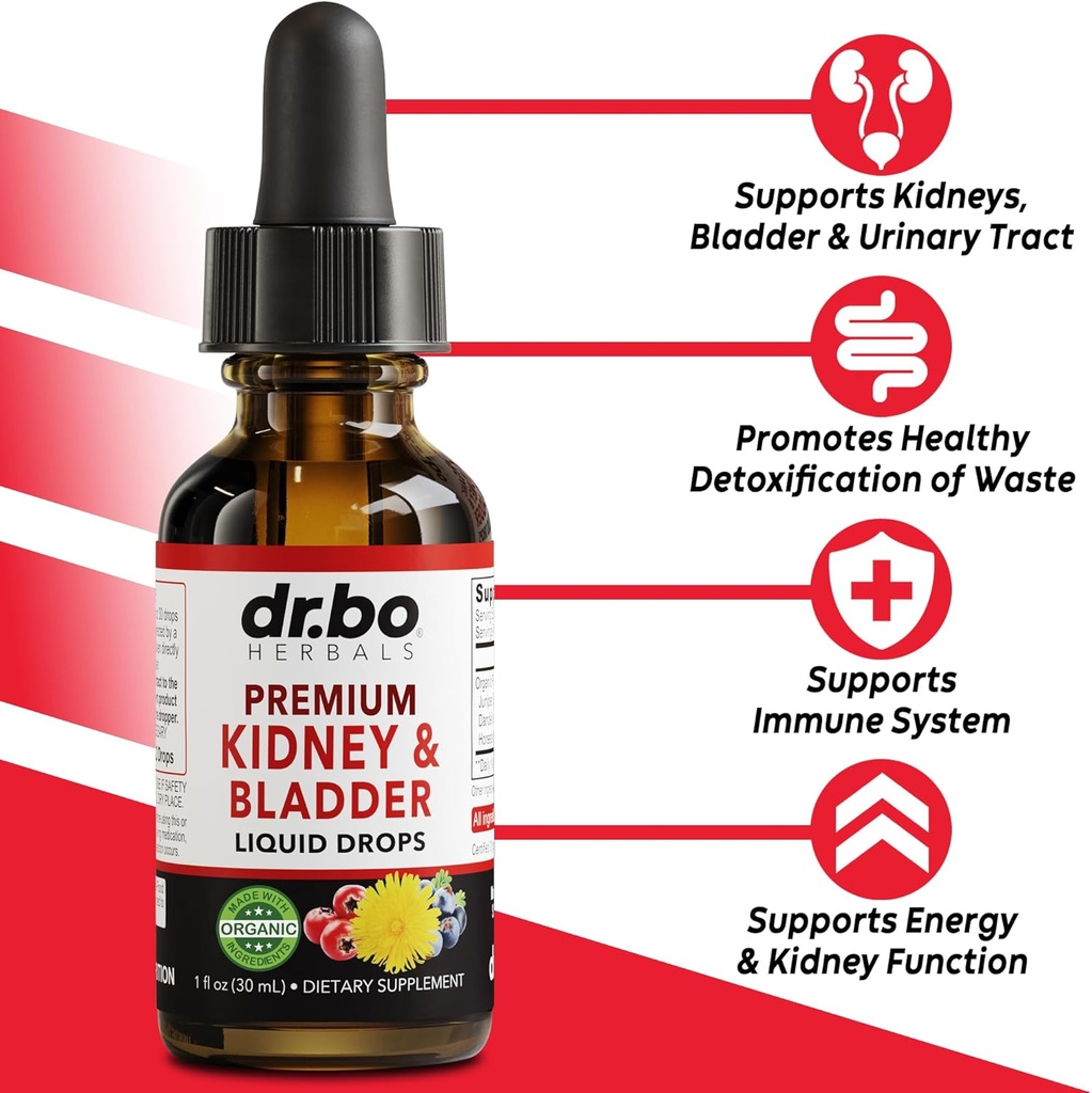 Kidney Support Supplement Bladder & Colon Cleanser Detox - Organic Kidney Bladder Supplements Drops, 15 Day Intestinal Cleanse Pills Probiotic - Renal Cleanse Detox Urinary Tract Bowel Movement 3