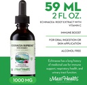 Maxi Health - Organic Echinacea Supreme Liquid Extract with Vitamin C - Immune Support Supplement Echinacea Drops - 1000mg Echinacea Root & Whole Plant Herb Extract - 2 Fl Oz Immune Booster Bottle 4