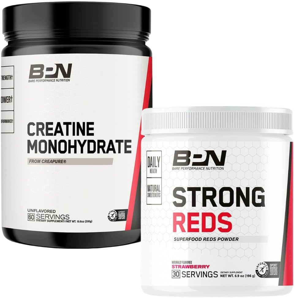 BARE PERFORMANCE NUTRITION BPN Creatine Monohydrate & Strong Reds Bundle 2