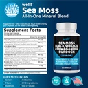 Sea Moss 3000, Black Seed Oil 2000, Ashwagandha 1000, Bladderwrack, Maca, Turmeric - Manuka Honey, Dandelion & Black Pepper, Super Antioxidants Supplement -120 3