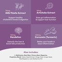 Liver Cleanse Detox & Repair - Liver Health Support Supplement - with Milk Thistle, Berberine, Beet Root Powder, Turmeric, Ginger, Dandelion Root, Artichoke, Grape Seed Extract & More - 240 Capsules 4