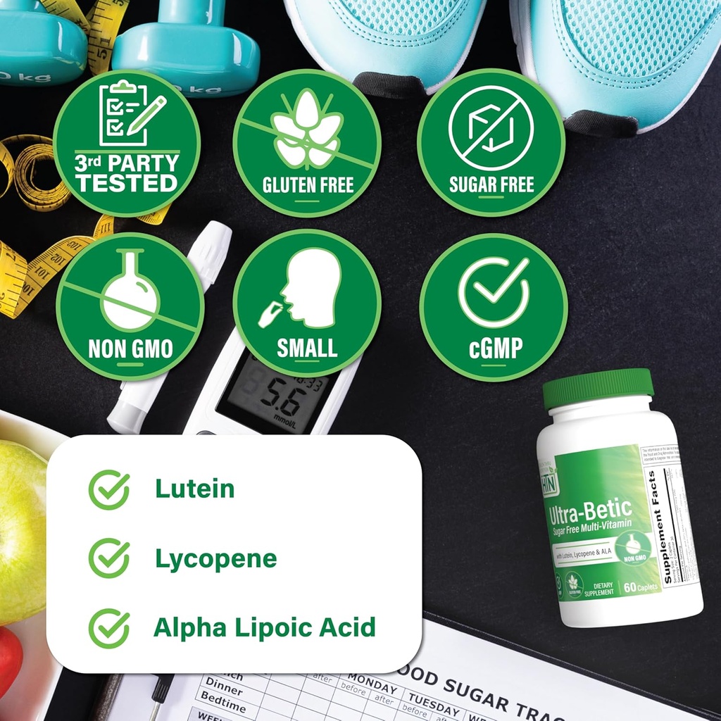 Health Thru Nutrition Ultra-Betic Multivitamin 120 Count | Supports Nerve, Vision, Energy | with ALA, Lycopene | Non-GMO, Clean Label | Third-Party Tested for Quality 4