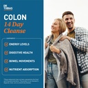 Dr. Tobias Colon 14 Day Cleanse, Advanced Gut Cleanse Detox for Women & Men with Cascara Sagrada, Psyllium Husk, Senna Leaf & Probiotics, Non-GMO Colon Cleanse, 1 Bottle of 28 Capsules (1-2 Daily) 4
