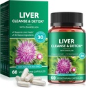 Liver Cleanse Detox & Repair - Health Liver Support Herbal Supplement with Milk Thistle, Burdock, Turmeric Curcumin, Dandelion,and More - 60 Vegan Liquid Phyto-Caps 2