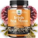 Organic Irish Sea Moss Capsules - Organic Sea Moss Pills with 2100mg Serving Superfood Complex with Bladderwrack Burdock Root and BioPerine for Immune Skin & Thyroid Support - Vegan Non-GMO (2 Month) 2