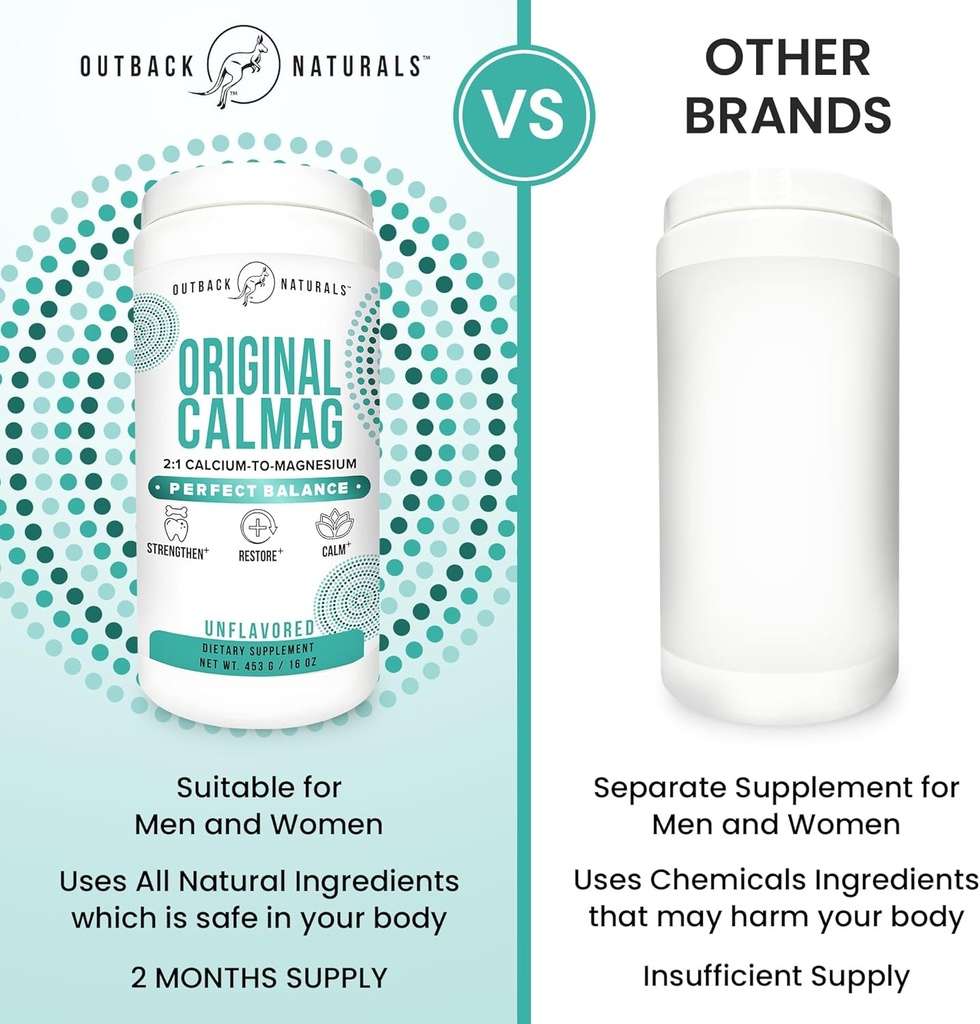 High Absorption 2:1 CalMag Calcium Magnesium Citrate Supplement, Calcium Gluconate Powder, Supports Stress Relief, Sleep & Bone Strength Mineral Drink, Unflavored 16.5 oz (Pack of 1) 5