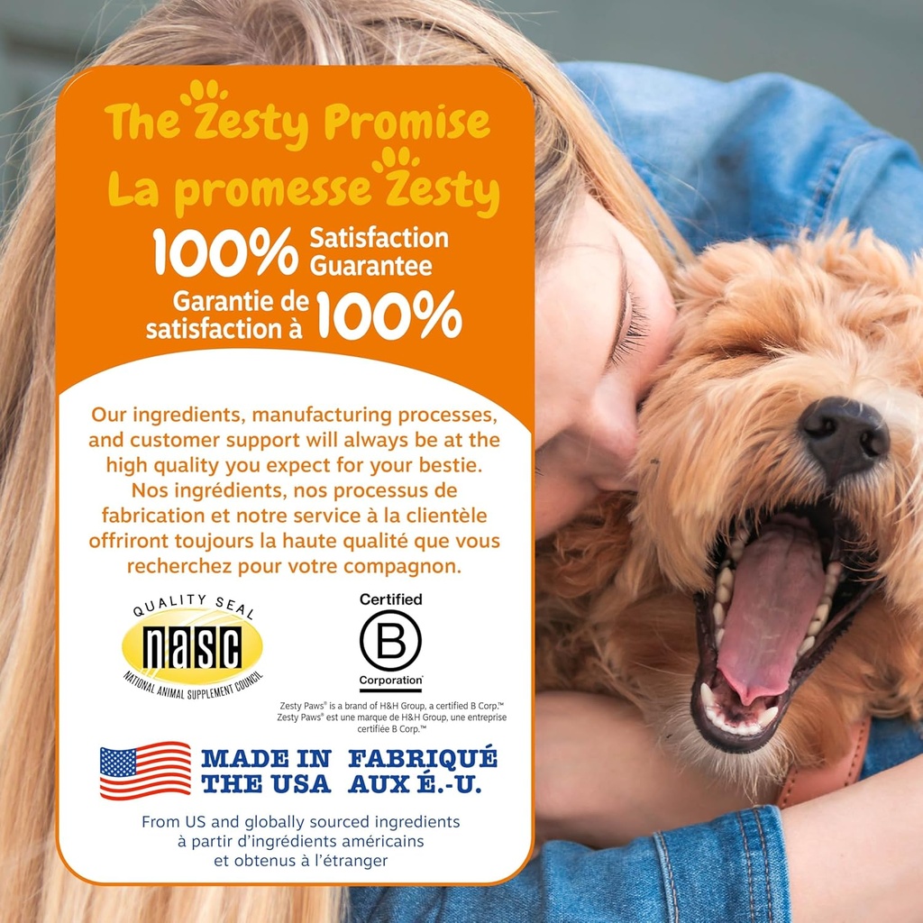 Zesty Paws Wild Alaskan Salmon Oil for Dogs and Cats- Skin and Coat Support, Omega 3 Supplement for Pets, 8.5oz 5