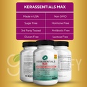 Kerassentials Max - Hair, Skin & Nails Support Supplement | Biotin, Calcium, Magnesium, Folate & Herbal Blend | Premium Formula | 60 Capsules, Vegan & Gluten-Free 6