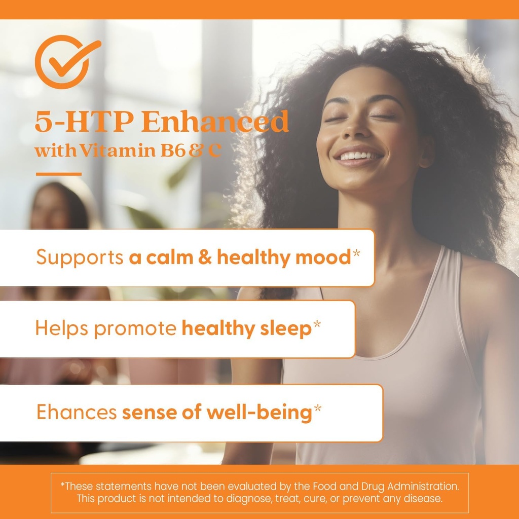 Doctors Best 5-HTP Enhanced with Vitamins B6 & C, Supports Mental & Emotional Well-Being, Non-GMO, Gluten Free, Soy Free, Vegan 120 Veggie Caps 6