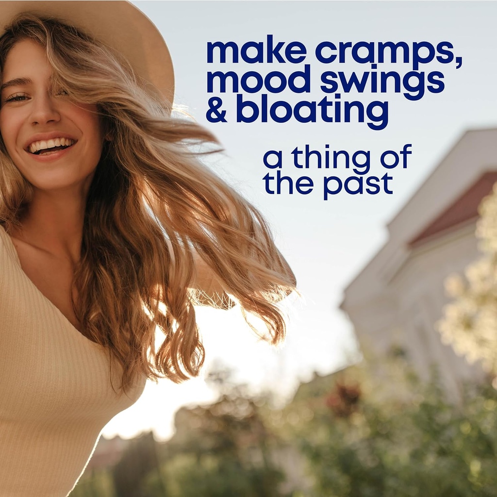 her own PMS, Supports PMS Symptoms, Promotes Positive Mood, Natural Hormone Balance, Helps Relieve Cramping, Hot Flashes Menopause Relief, Gluten and Soy Free, Vegan, 30 Capsules, 30 Servings 6