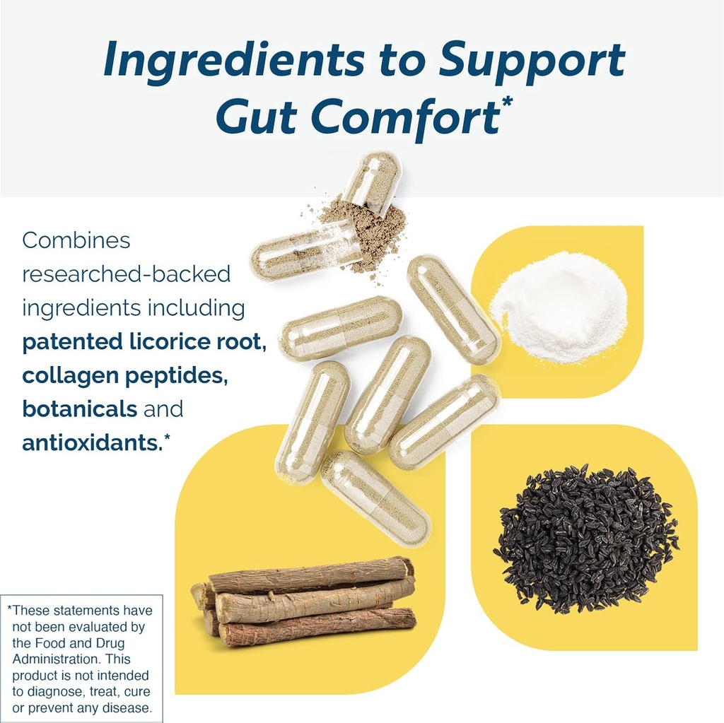 Researched Nutritionals RenewGut - GI Complex to Support Gut Lining, Healthy Histamine Levels & Digestive Health - Collagen Peptides, Zinc Carnosine, DGL & N Acetyl Glucosamine (120 Capsules) 4