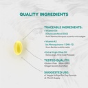 Naturalis Vegan Vitamin D3 + K2 with Extra Virgin Olive Oil | 5000iu Vitamin D with 120mcg MK7 Vitamin K | Better Support for Bone & Immune Health | Vegan Society Certified 180 Softgels 4