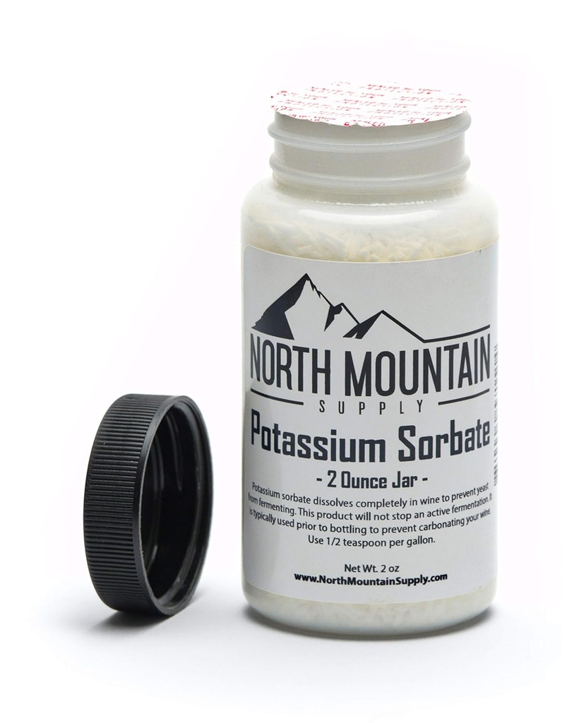 North Mountain Supply Campden Tablets (250 Tablets) & Potassium Sorbate Stabilizer (2 Ounce) Home Wine Making Bundle 6