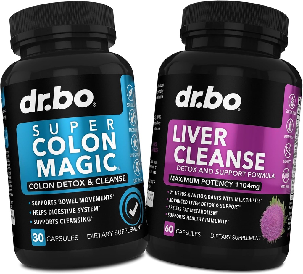 Colon Cleanser Detox & Liver Cleanse - 15 Day Colon Cleanse Pills Probiotic & Liver Detox Support Supplement Milk Thistle Dandelion - Bowel Movement Supplements for Intestinal Stomach Bloating Gut 2