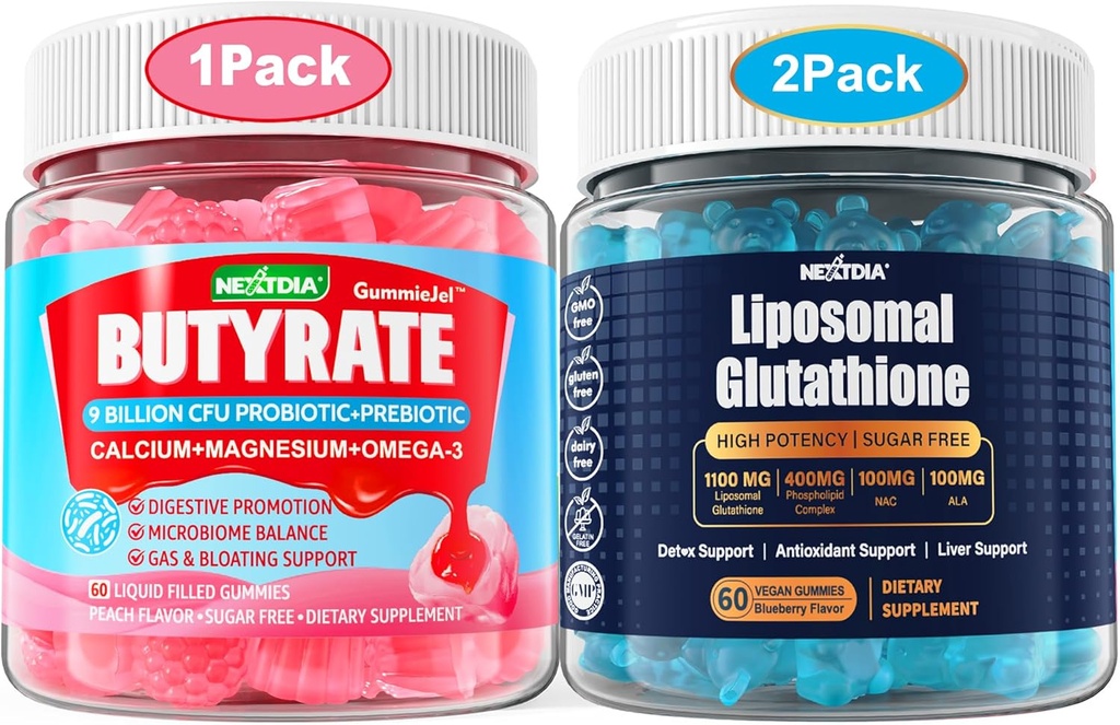Product Image Butyrate Gummies with Probiotic + Prebiotic + Postbiotic+Liposomal Glutathione Gummies 2