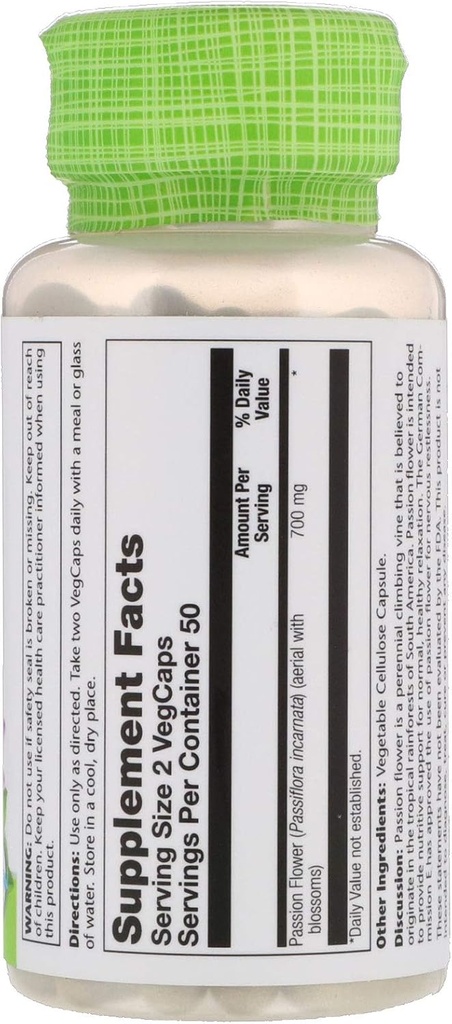 Solaray, (3 Pack) Passion Flower, 350 mg, 100 VegCaps 3