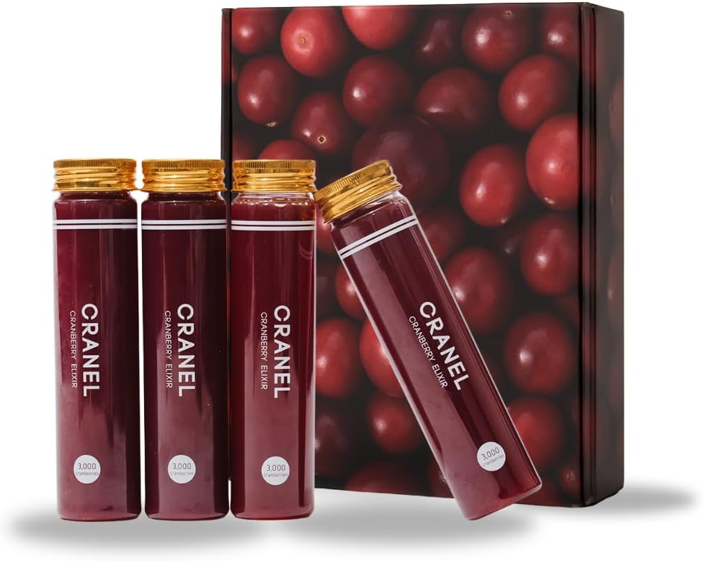 CRANEL UTI Support Cranberry Elixir, 4X Bottles (Monthly Supply) Clinically-Proven & Antibiotic-Free, Packed with 3,000 Real Cranberries (Tart Taste) Vegan & Non-GMO, Zero Added Sugar 2