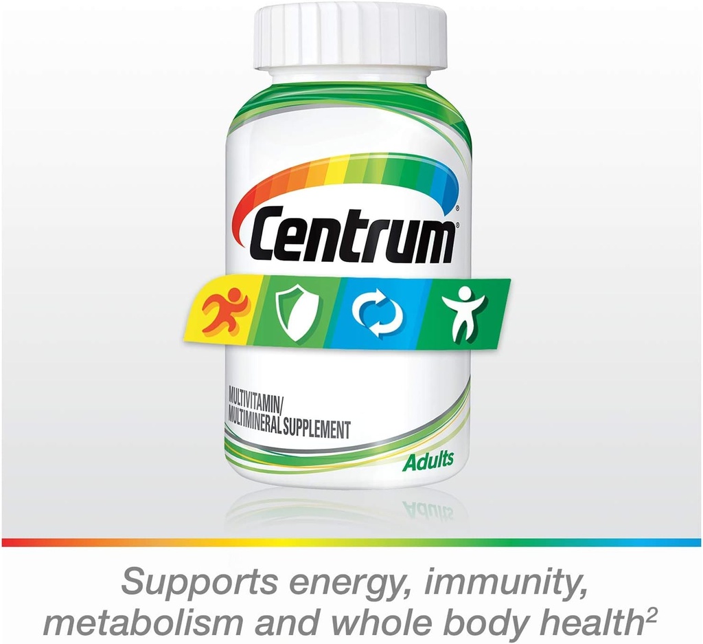 Centrum Adult Multivitamin/Multimineral Supplement with Antioxidants, Zinc, Vitamin D3 and B Vitamins, Gluten Free, Non-GMO Ingredients - 200 Count 6