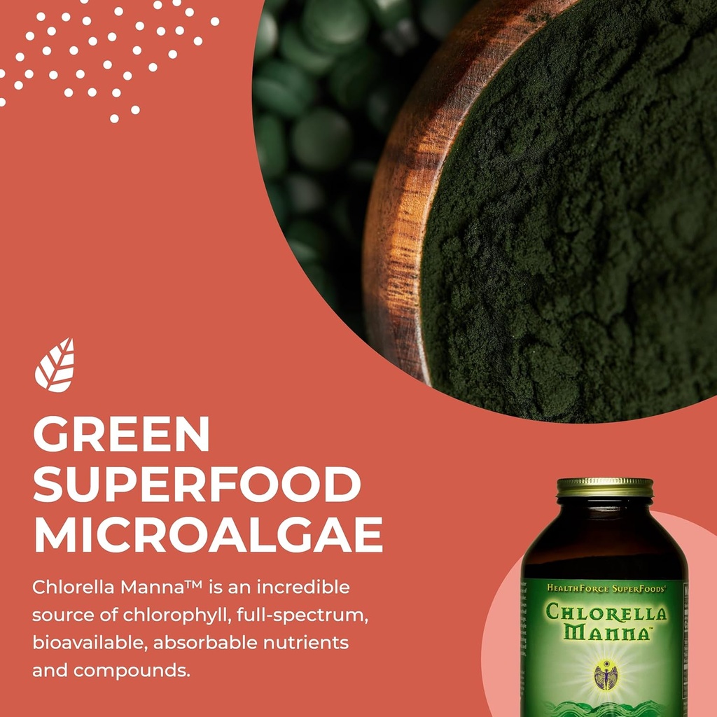HealthForce SuperFoods Chlorella Manna - Powder - 350 Grams 5