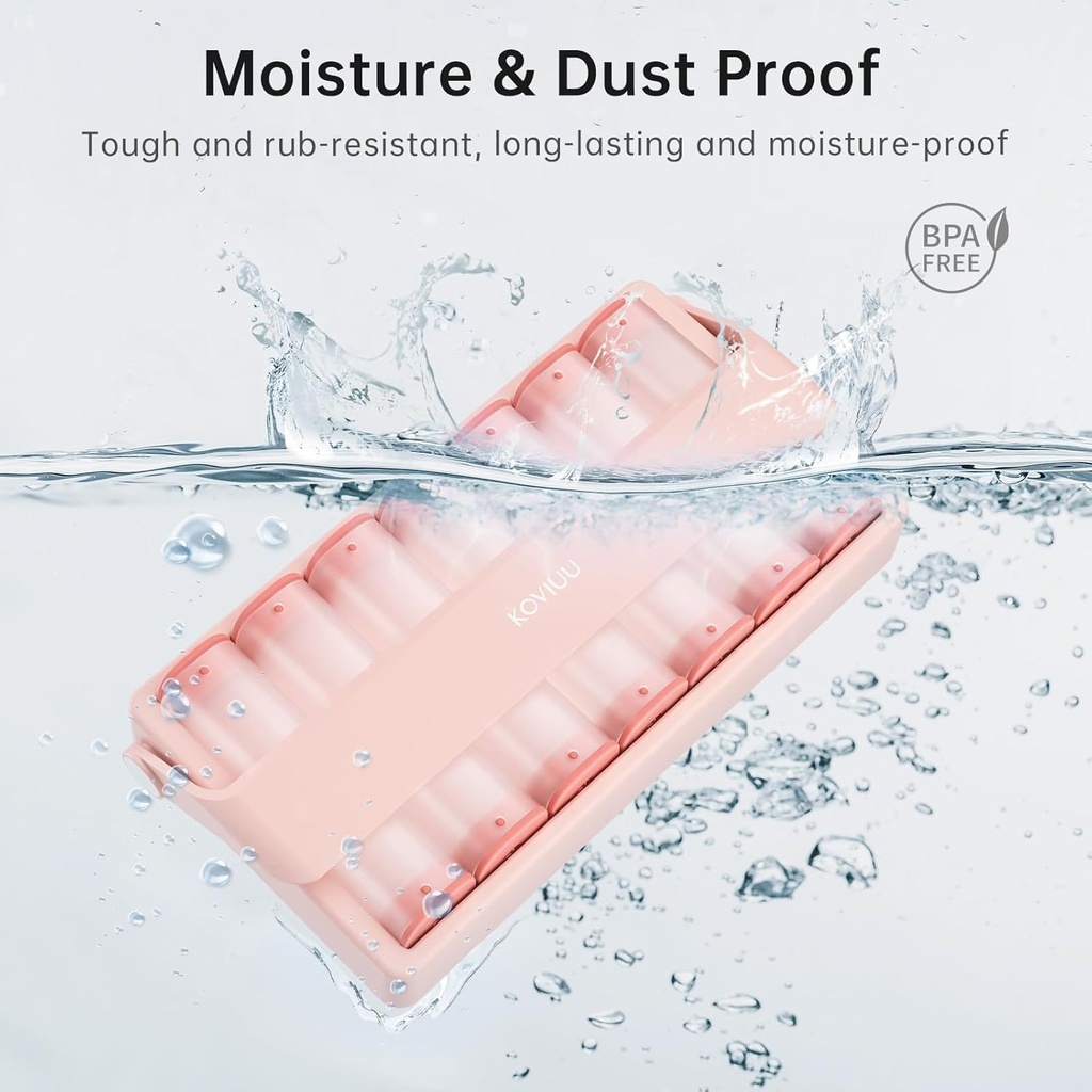 Weekly Pill Organizer 2 Times a Day, KOVIUU Large Travel Pill Box 7 Day, Am Pm Twice Daily Pill Case with Rotatable Handle, Pill Holder Container for Vitamin, Medicine, Supplement, Fish Oil, Pink 6