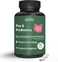 Prebiotics & Probiotics | Advanced Technology: Lower Dose & Quicker Results - for Digestion, Brain Health, Immunity, & Metabolism - for Men & Women, Adult Uni-sex, Vegan & upto 45 Days Supply 2