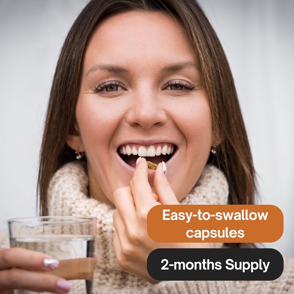 Premium Saffron Supplements - Pure Saffron Extract Capsules 88.50mg - Made in USA - Focus | Mood | Vision Support - Non-GMO, Vegan, Gluten Free - 60 Capsules (Pack of 1) 5