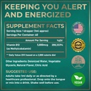 Vegan Vitamin B12 Liquid Drops - Fast-Acting B12 Sublingual 5000 mcg Methylcobalamin Supplement - Energy, Memory and Mood Support - High-Potency One-Dropper Per Day - Natural Citrus Flavor - 2oz 6