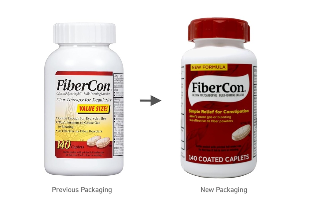 Fibercon Fiber Therapy For Regularity -- 140 Caplets 6