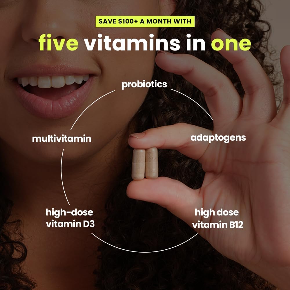 Mela Daily Essentials Multivitamin for Melanated Women - High-Dose Vitamin D3 and B12, Probiotics, Lion's Mane, Ceylon Cinnamon - Vegan, Gluten Free, Non-GMO, 30 Day Supply (60 Capsules) 5