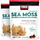 FORCE FACTOR Sea Moss Soft Chews, Support Immunity, Digestion, and Heart Health, Irish Sea Moss Superfood & Antioxidants Supplement, Non-GMO, Gluten-Free, Salted Caramel Flavor, 60 Soft Chews, 2-Pack 2