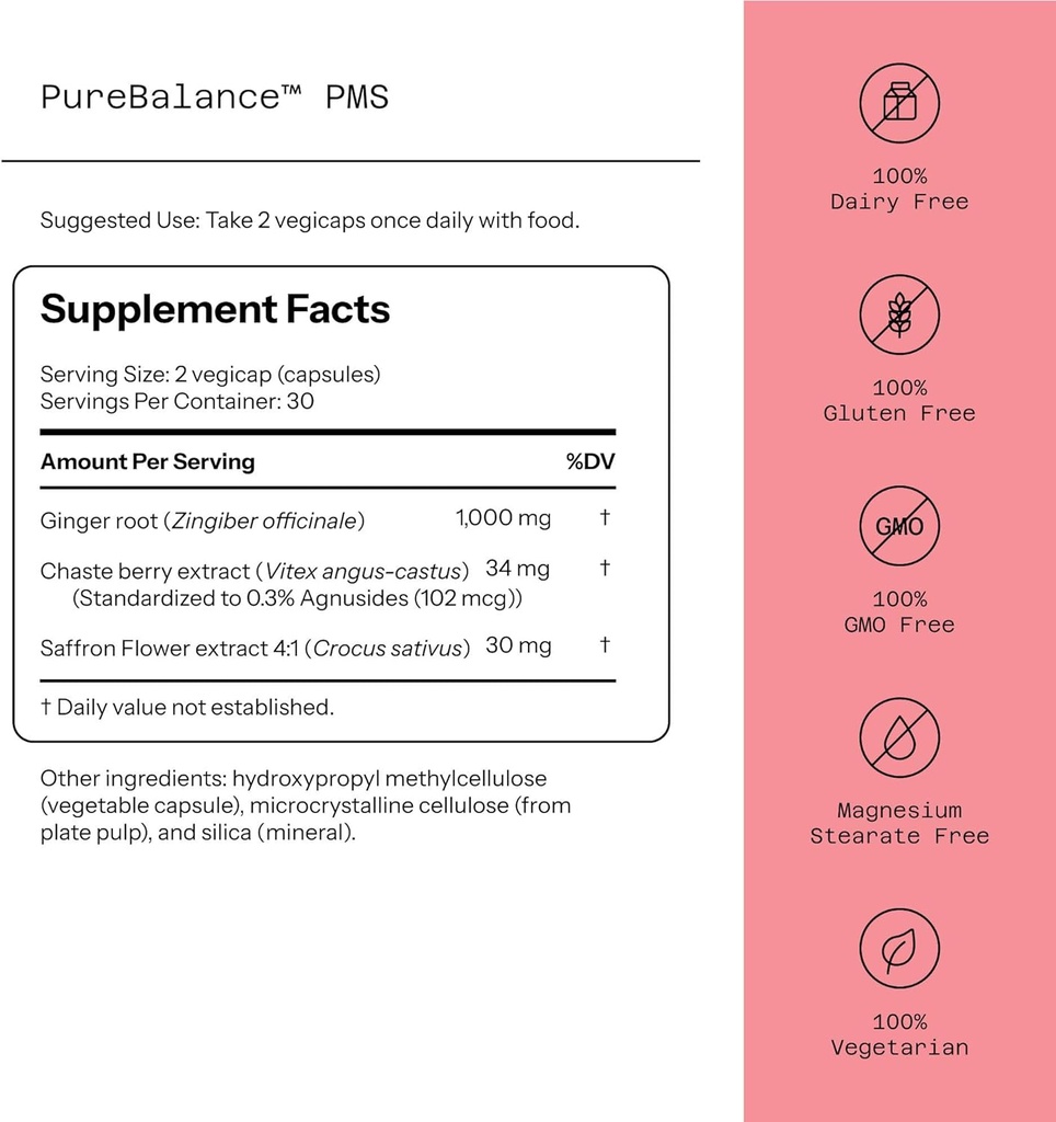 Quality of Life Pure Balance PMS, 3-Phase Relief Supplement - 60 Count 3