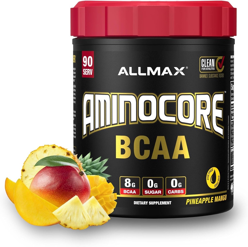 ALLMAX Nutrition AMINOCORE BCAA – 8G BCAAs – 100% Pure Branch Chained Amino Acids – Gluten Free - Pink Lemonade - 315 Gram 4