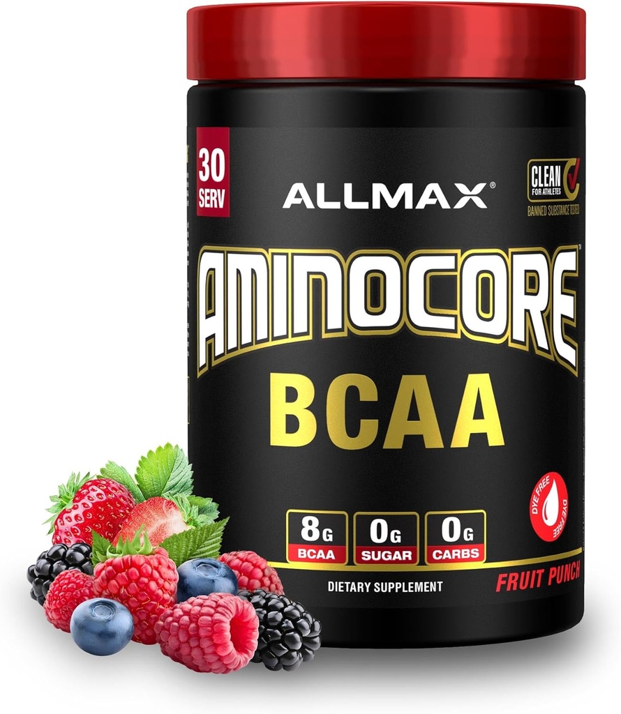 ALLMAX Nutrition AMINOCORE BCAA – 8G BCAAs – 100% Pure Branch Chained Amino Acids – Gluten Free - Pink Lemonade - 315 Gram 6