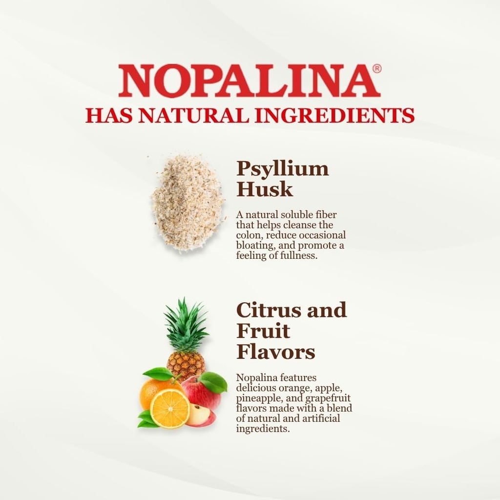 Nopalina Fiber Formula | 120 Capsules | Flax Seed, Psyllium, Oat and Wheat Bran, Omega 3, 6 & 9 | Gut Health & Regularity | The Original 4