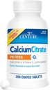 21st Century Calcium Citrate Petites + D3 Coated Tablets - 200 Tablets, Pack of 4 4
