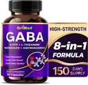 GriMed GABA 16,280mg - X15 Power with 5-HTP, L-Theanine, Magnesium, Ashwagandha - Relax & Restore, Support Sleep Well - Made in USA (150 Count (Pack of 1)) 2