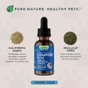 Animal Essentials Comfort Plus for Dogs & Cats - Calming Liquid, Pet Calming Drops, Herbal Formula, California Poppy, Skullcap - 2 Fl Oz 4