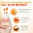 Orange Burps | D-Limonene Supplement - Acid Reducer (Antacid for Acid Reflux), Heartburn Relief, GERD Relief, and Indigestion Relief | Orange Peel Extract for Health and Wellness (1,000 mg, Pack of 3) 3